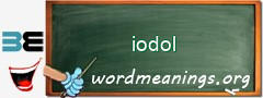 WordMeaning blackboard for iodol
